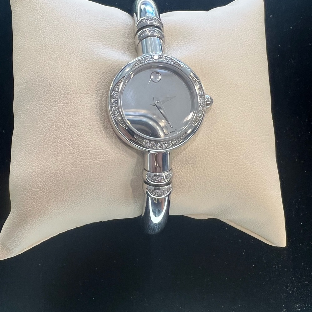 Women’s Swiss Movado Diamond Bezel Quartz Watch
